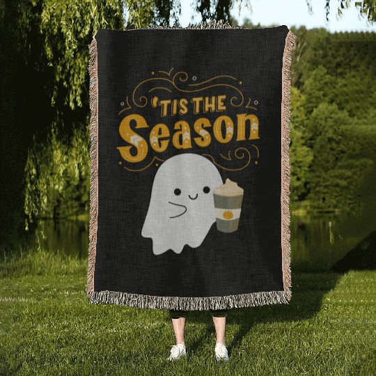Tis the season pumpkin spice Woven Blankets