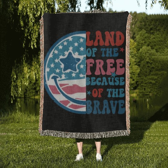 Land of the free Woven Blankets