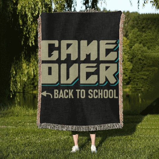 Game Over Back To School Woven Blankets