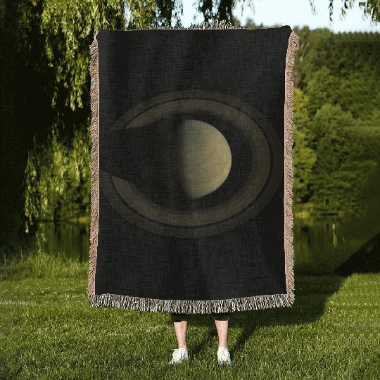 Saturn The Jewel of the Solar System Woven Blankets