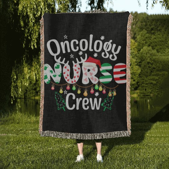 One merry Oncology Nurse Christmas Woven Blankets