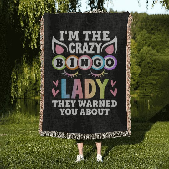 Bingo Card Game Woven Blankets