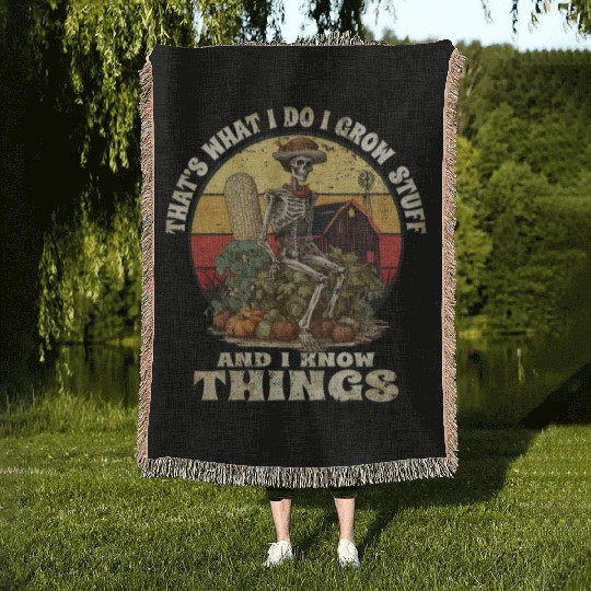 Gardening Gardener Vintage Vegetable-Garden Farmer Woven Blankets