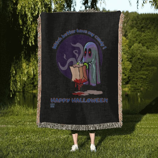 WITCH BETTER HAVE MY CANDY Woven Blankets