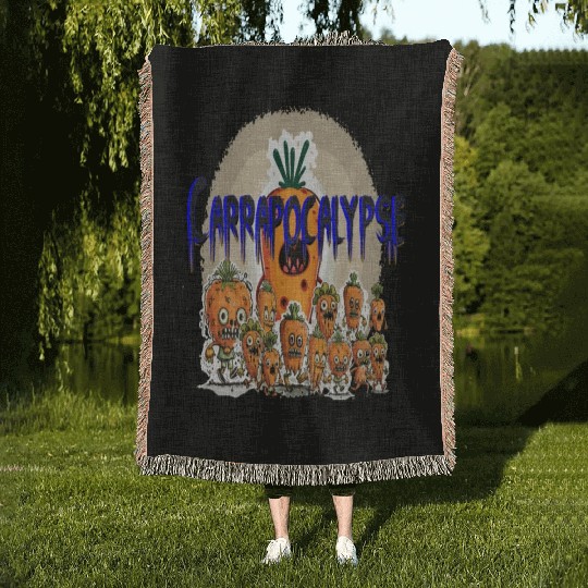 Carrapocalypse - The Carrot Zombie Take Over Woven Blankets