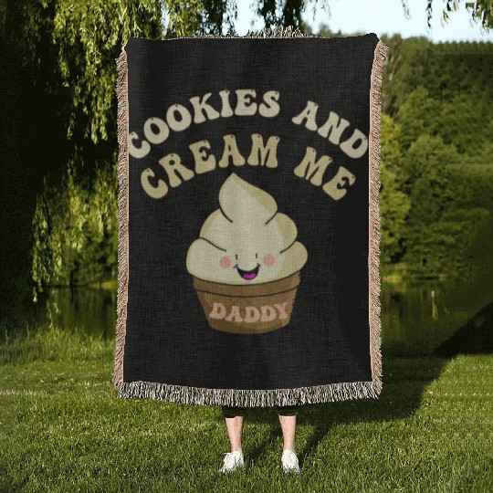 Cookies And Cream Me Daddy Lazy Halloween Costume Woven Blankets