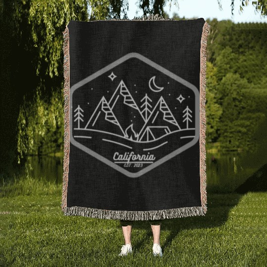 Midnight California Woven Blankets