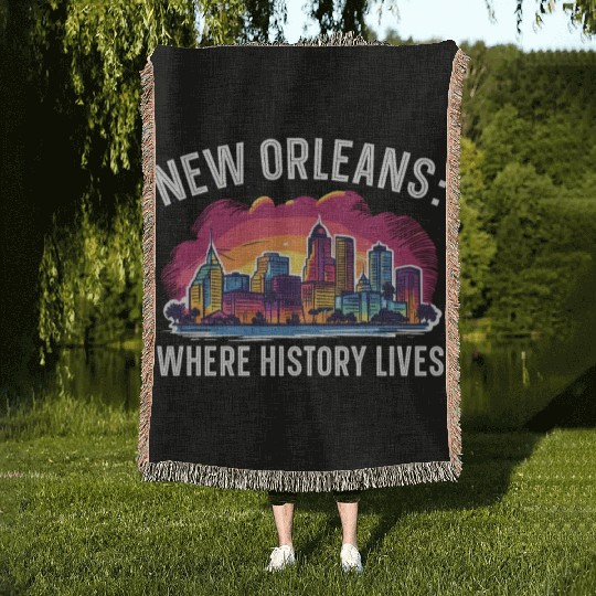 New Orleans Louisiana USA America United States Woven Blankets