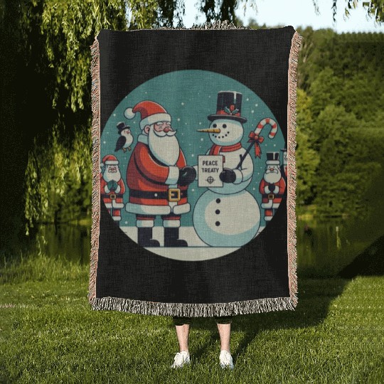 North Pole Alliance - Peace Treaty & Winter Unity Woven Blankets