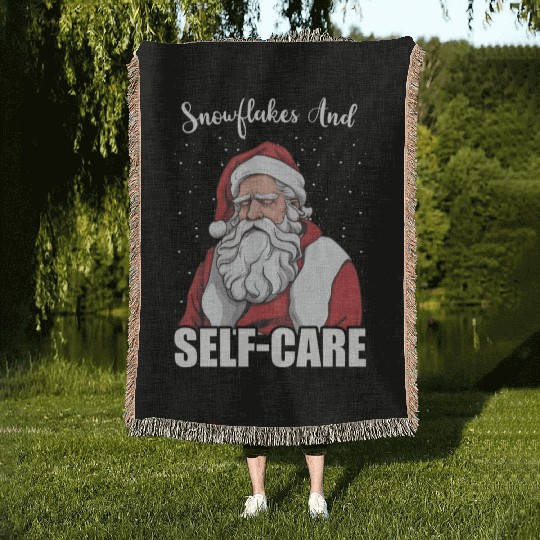 Mental Health Christmas Anti Christmas Holiday Woven Blankets