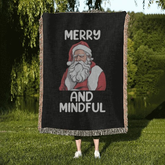 Mental Health Christmas Anti Christmas Holiday Woven Blankets