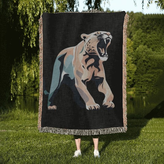 Roaring Lion Woven Blankets