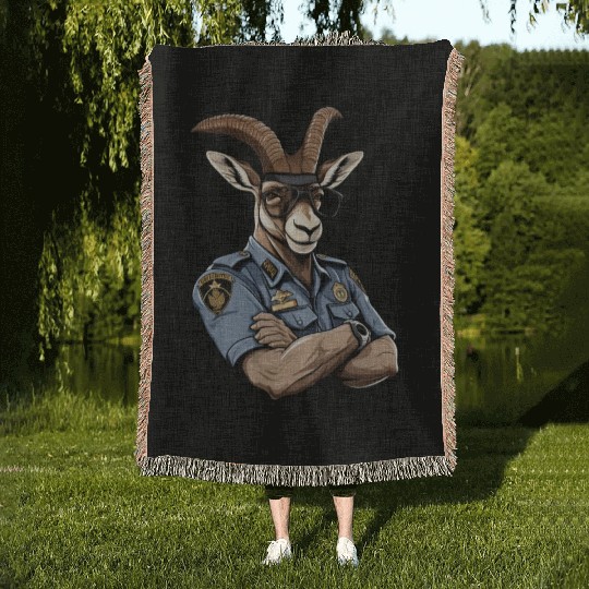 Police Capricorn Woven Blankets