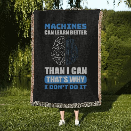 Data Computer Programmers AI Prompt Engineer Woven Blankets