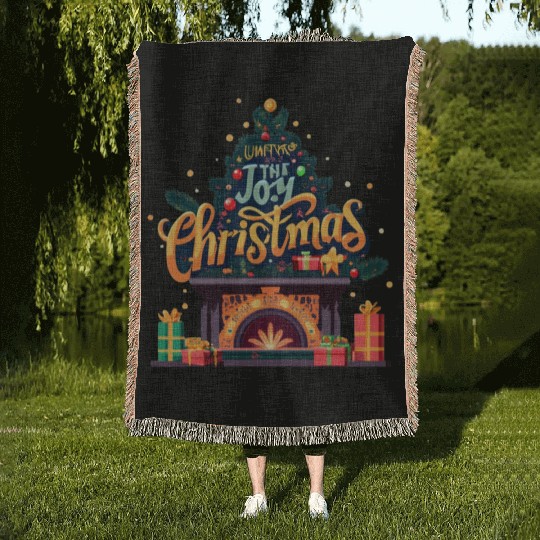 The Joy Christmas Woven Blankets