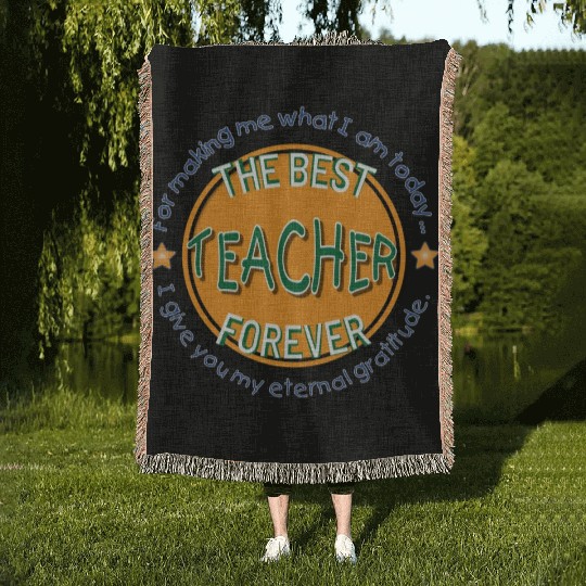 The Best Teacher Woven Blankets