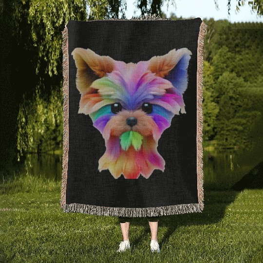 Chi Chihuahua Dog Mom Woven Blankets