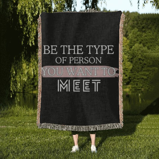 be yourself Woven Blankets