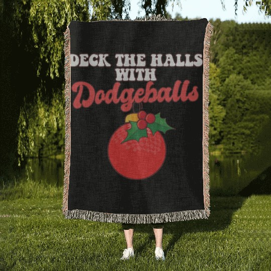 Dodgeball Player Coach Christmas Balls Deck The Woven Blankets