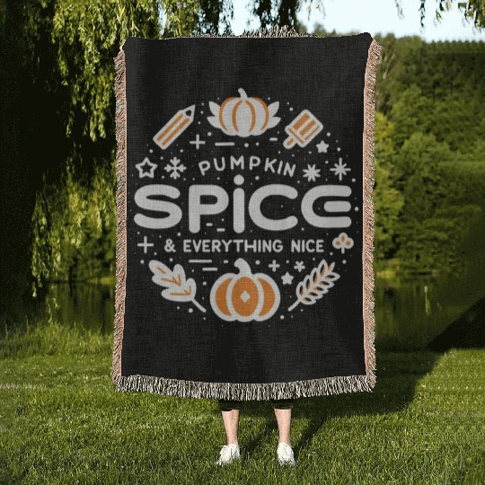 Pumpkin Spice and Everything Nice Woven Blankets