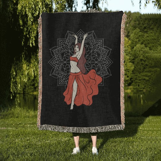 Belly Dance Lover Belly Dancer Instructor Woven Blankets