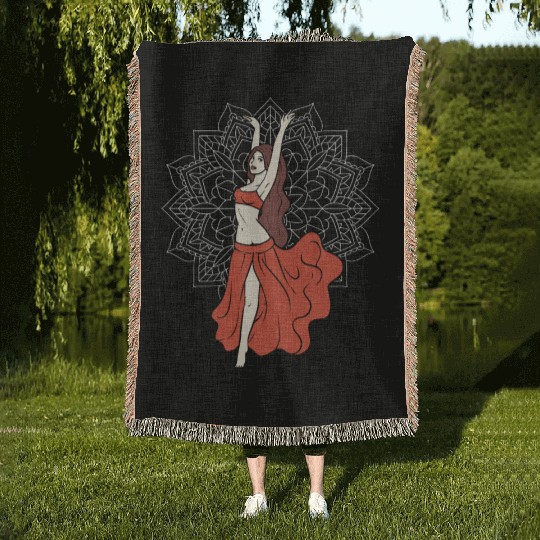 Belly Dance Lover Belly Dancer Instructor Woven Blankets