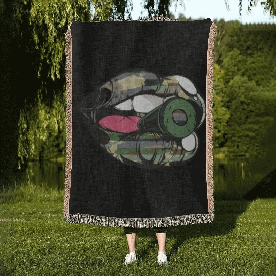 US Armed Forces Military Lip Bullet Army First Res Woven Blankets