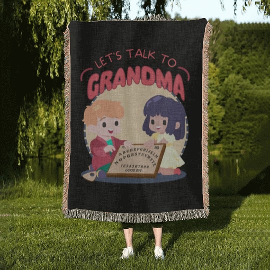 Let's Talk to Grandma Woven Blankets