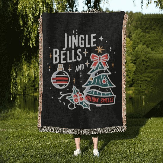 Jingle Bells and Holiday Smells Woven Blankets