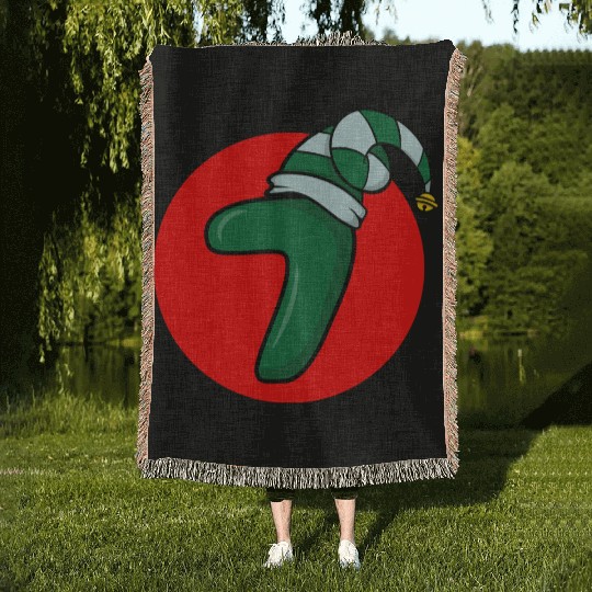 Christmas Birthday Number 7 - Lucky Nr. Seven Woven Blankets