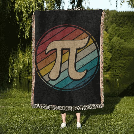 Happy Pi Day Mathematic Math Teacher Vintage Retro Woven Blankets