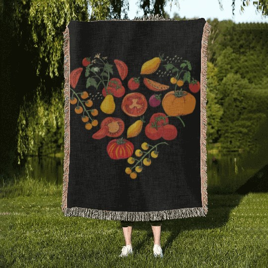 Vegetable Gardener Gardening Tomato Woven Blankets