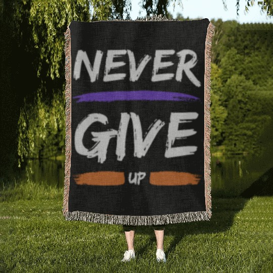 Resilience Threads: Never Give Up Apparel Woven Blankets