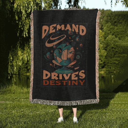 demand drives destiny Woven Blankets