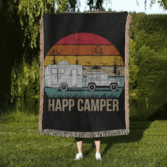 Happy Camper Woven Blankets