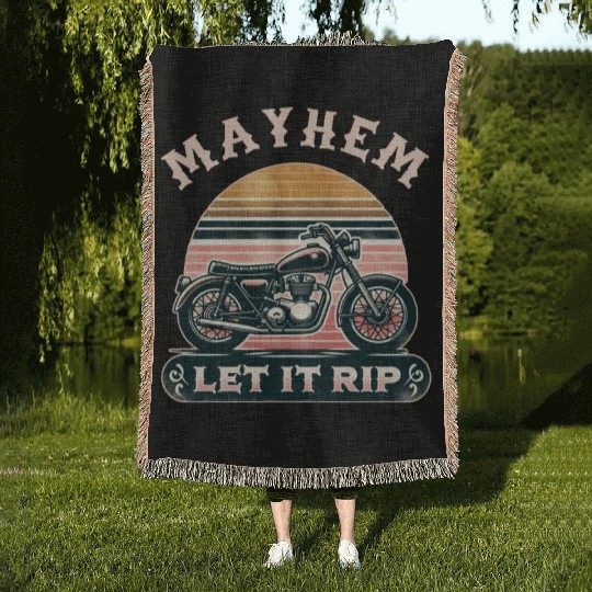 Unleash Chaos with Mayhem Let It Rip Graphic Wear Woven Blankets