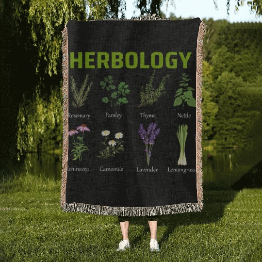 Herbology Herb Garden Woven Blankets