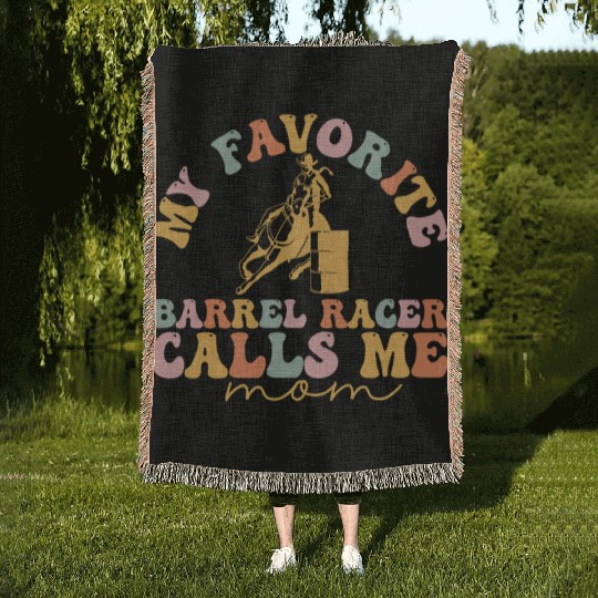 Groovy Barrel Racing Woven Blankets