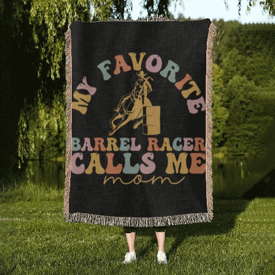 Groovy Barrel Racing Woven Blankets