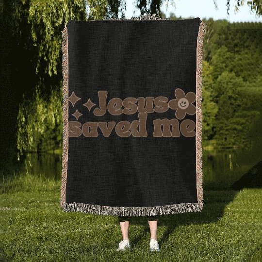 Jesus Saved Me Woven Blankets