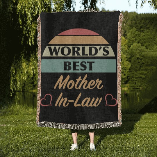 World’s Best Mother In Law Woven Blankets