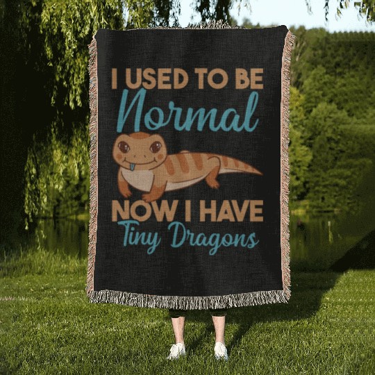 Lizard Collector Reptile Lover Blue Tongue Skink Woven Blankets