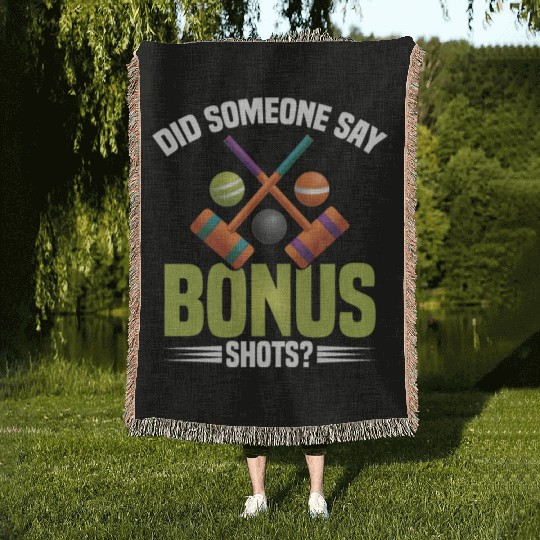 Croquet Mallet Croquet Club Croquet Player Croquet Woven Blankets