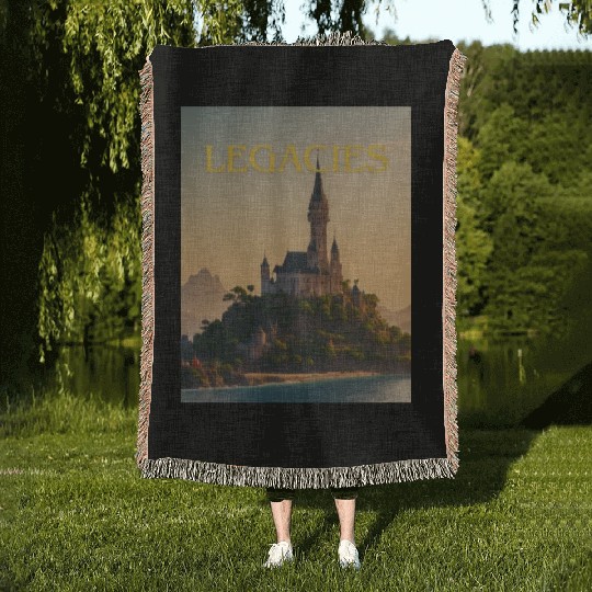 LONELY CASTLE Woven Blankets