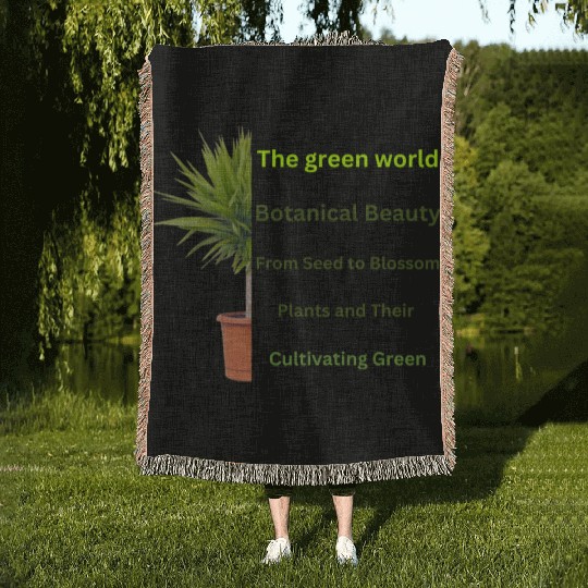 The green world Woven Blankets