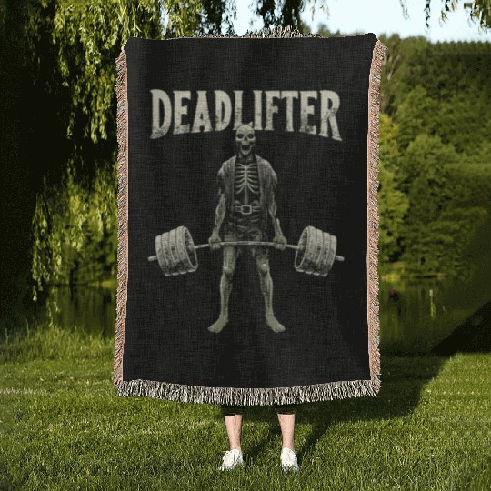 Workout Training Fitness Lifting Gym Zombie Woven Blankets