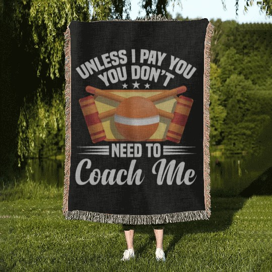 Croquet Mallet Croquet Club Croquet Player Croquet Woven Blankets