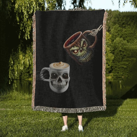 The scary drink Woven Blankets