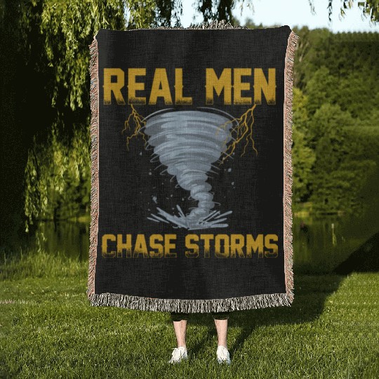 Storm Spotter | Storm Chaser Storm Warnings Gift Woven Blankets
