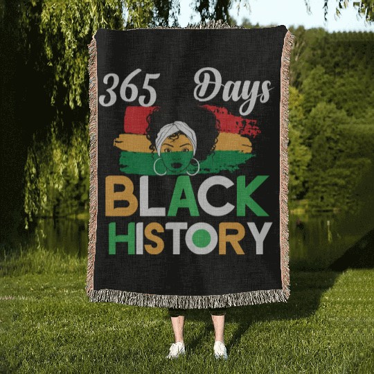 365 Days Black History Woven Blankets